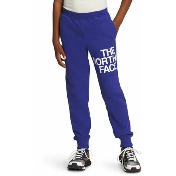 The North Face Boys Camp Fleece Jogger Pants Lapis Blue Boys Large Sweatpants - Picture 1 of 5